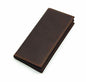 Men’s Vintage Brown Leather Bifold Wallet - Classic long wallet