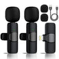 2-in-1 Dual Wireless Lavalier Microphone – USB-C & iOS